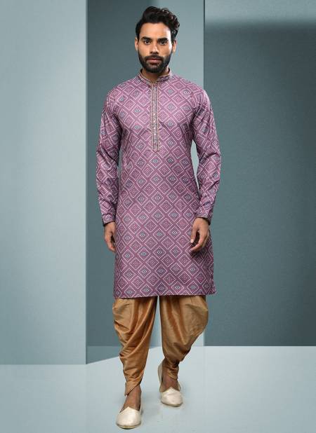 Lavender Colour Vol 27 New Latest Designer Party Wear Cotton Kurta Peshawari Collection 1577